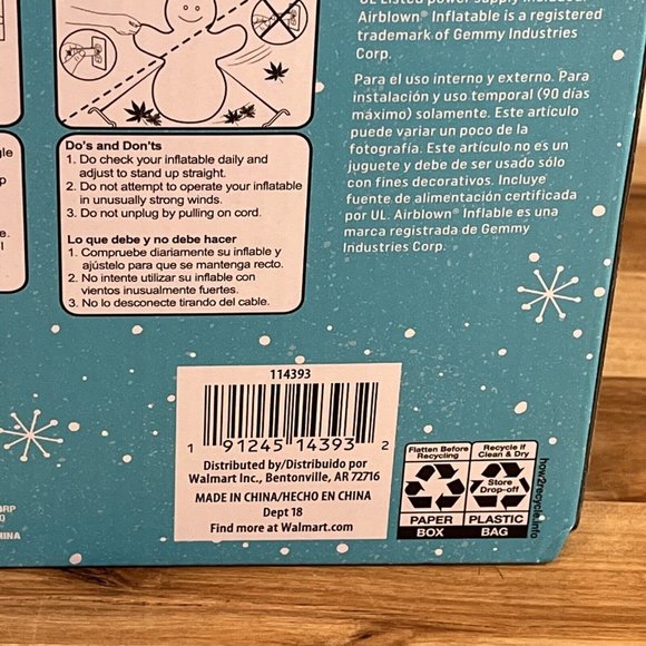 Jack Skellington Light Up Inflatable 5.5 FT Santa Nightmare Before Christmas - Picture 4 of 11